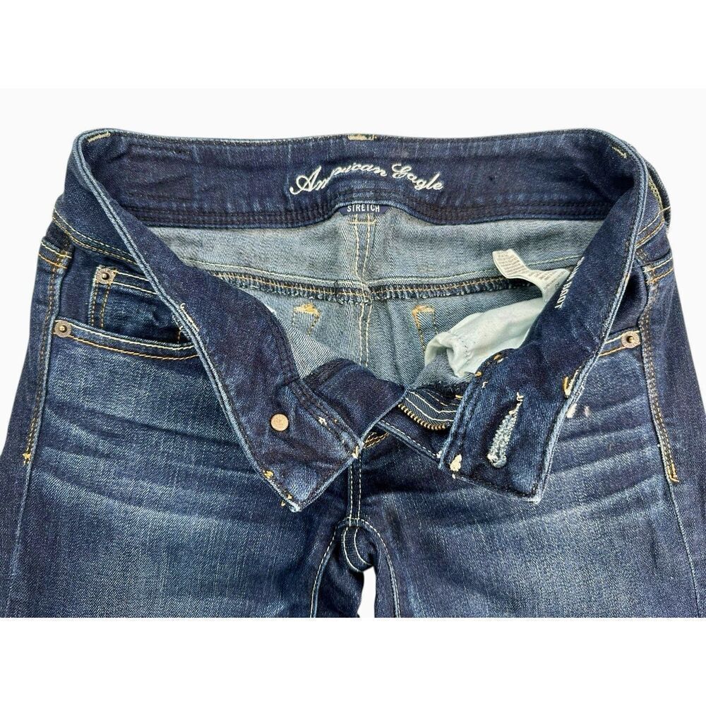 American Eagle Stretch Slim Boot Cut Medium Wash Stretch Jeans Women’s Size 2 - Picture 5 of 14